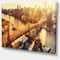 Designart - Queensboro Bridge over East River - Large Cityscape Canvas Art Print